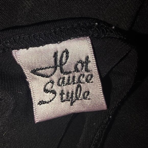 Vintage Y2K HOT SAUCE STYLE Deep V Halter Top - One Size - Picture 3 of 4